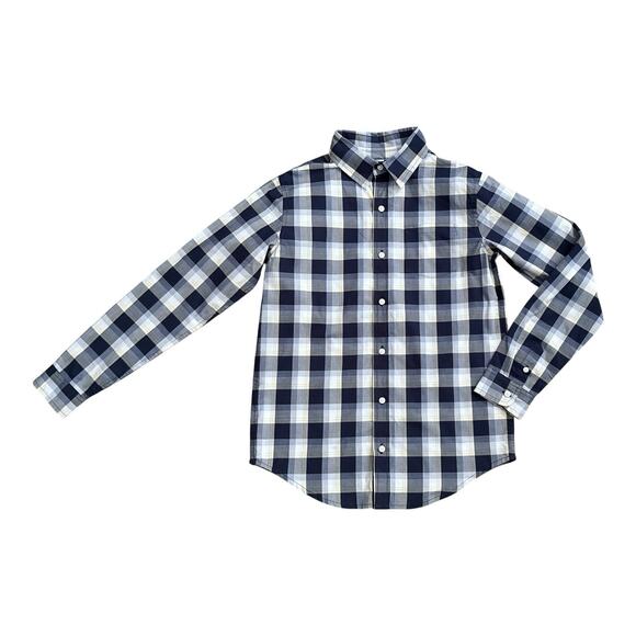 JANIE AND JACK Boys Youth Size 12 Plaid Long Sleeve Button Up Collared Shirt NWT - Picture 1 of 8